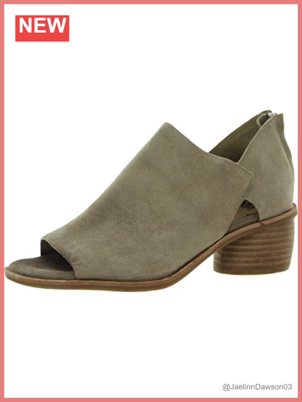 Sofft Carleigh Leather Peep Toe Slingback Block Heel Shootie